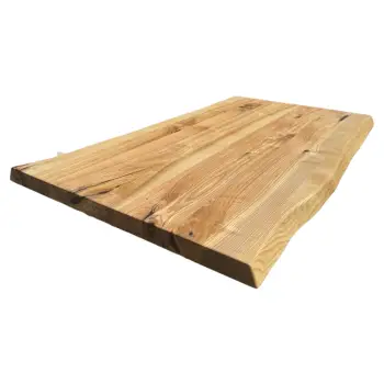 Blat Jesion z Naturalnymi Krawędziami Olejowany 99x52x3 cm