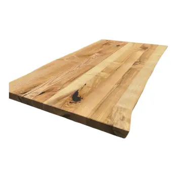 Blat Jesion z Naturalnymi Krawędziami Olejowany 99x52x3 cm