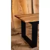 Stolik kawowy z blatem dębowym 95x47-51cm