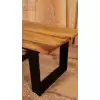 Stolik kawowy z blatem dębowym 95x47-51cm