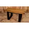 Stolik kawowy z blatem dębowym 95x47-51cm