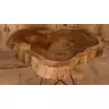 Stolik kawowy z plastra orzecha włoskiego 88x67cm