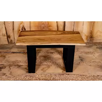 Stolik kawowy z blatem dębowym 95x47-51cm