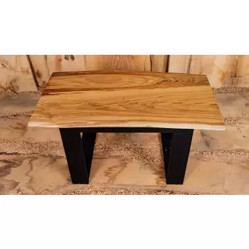 Stolik kawowy z blatem dębowym 95x47-51cm