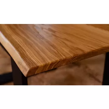 Stolik kawowy z blatem dębowym 95x47-51cm