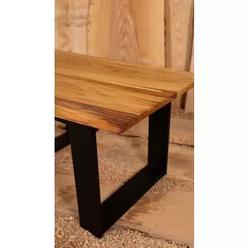Stolik kawowy z blatem dębowym 95x47-51cm